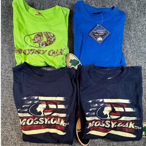 Kids Lot of 4 Mossy Oak & Mac Henry Originals T Shirts Bundle Size M Youth